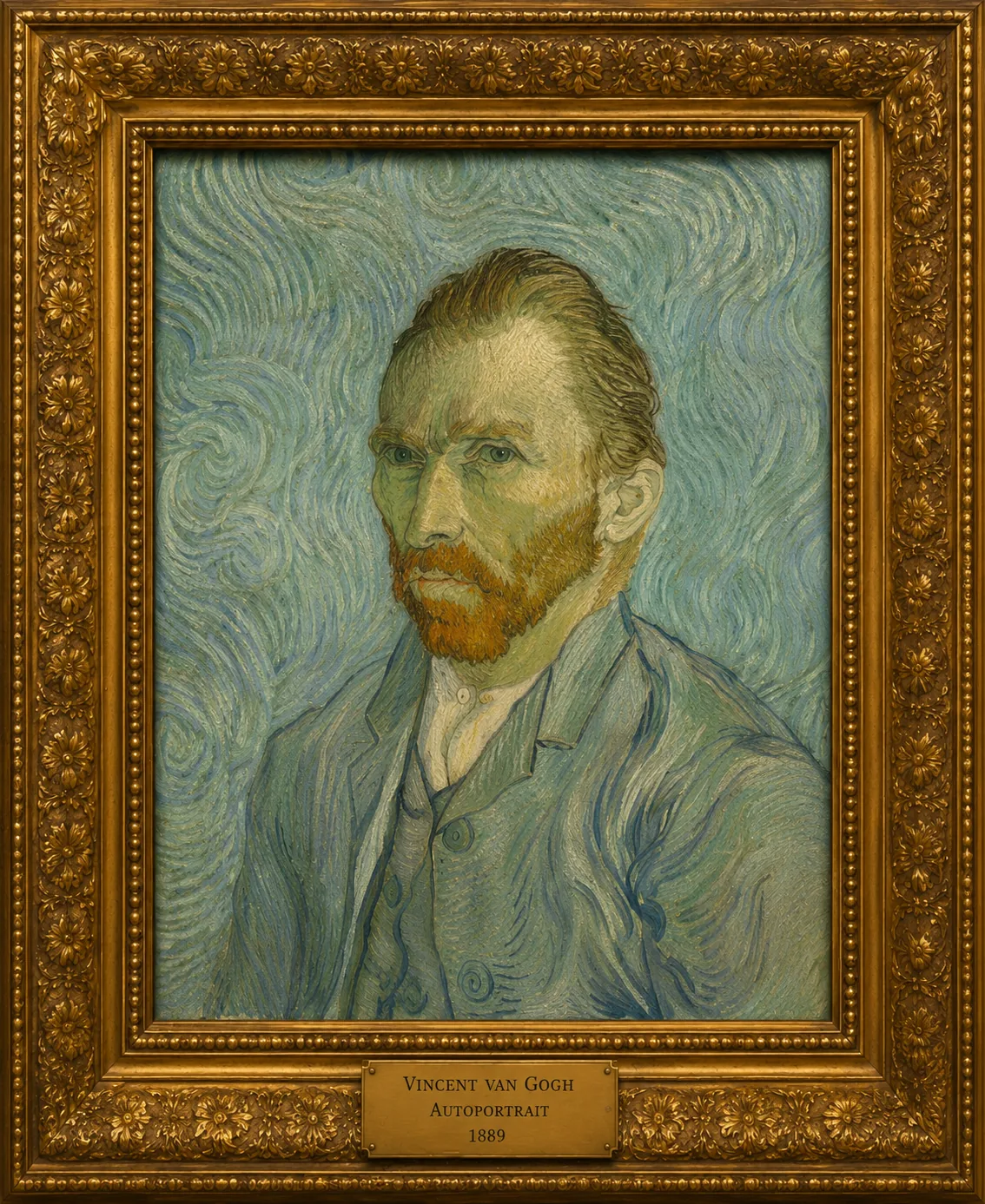 Collection presentation of Vincent van Gogh's 1889 Self-Portrait